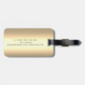 Chique Waterverf Lotus Flower Gold Bagagelabel (Achterkant horizontaal)