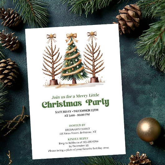 Chique waterverf luipaard kerstboomfeest  kaart