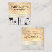 Chique Waterverf | Make-upkunstenaar | Make-upset Vierkante Visitekaartje (Voorkant / Achterkant)