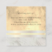 Chique Waterverf | Make-upkunstenaar | Make-upset Vierkante Visitekaartje (Achterkant)