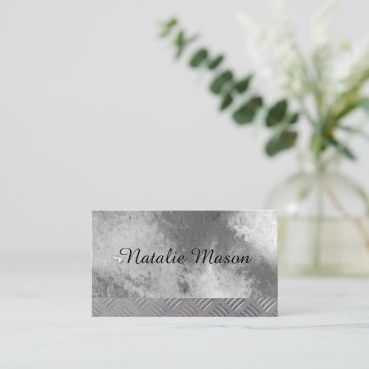 Chique Waterverf | Metalen staalbekleding Visitekaartje (Staand voorkant)