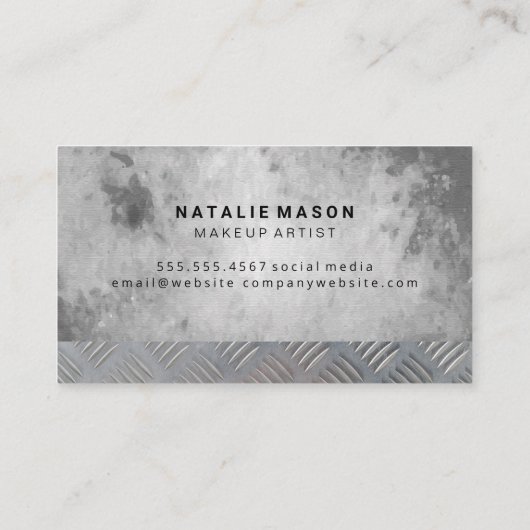 Chique Waterverf | Metalen staalbekleding Visitekaartje (Achterkant)