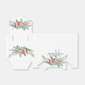 Chique Waterverf Monogram Bloemen Bruiloft Favor B Bedankdoosjes (Uitgevouwen)