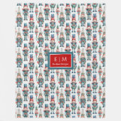 Chique waterverf notenkraker vrolijk kerstcadeau fleece deken (Voorkant)