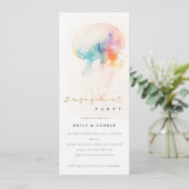 Chique Waterverf onderwater kwal Verloving Kaart (Staand voorkant)