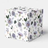 Chique Waterverf Paarse Bloemen Bedankdoosjes (Achterkant)