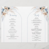 Chique waterverf pastelblauw en ivoor rozen boog (Achterkant)