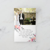 Chique Waterverf Pioen Bloemachtige Trouw Dank Je Bedankkaart (Binnen)