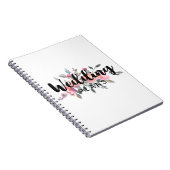 Chique Waterverf Pioen Bloemen Bruiloft Planner Notitieboek (Rechterzijde)