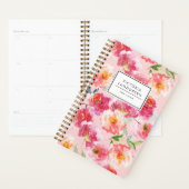 Chique Waterverf roze pioenen bloemmotief op maat Planner (Display)