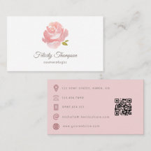 Chique Waterverf Roze Roos QR Code