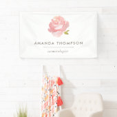 Chique Waterverf Roze Roos Spandoek (Insitu)