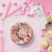 Chique Waterverf Roze Rozen Papieren Kommen (Feest)