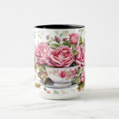 Chique waterverf rozen mok (Midden)