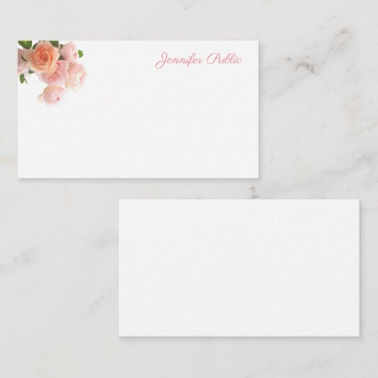 Chique Waterverf Rozen Pastel Kleuren Sjabloon Fla (Voorkant / Achterkant)