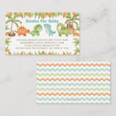 Chique Waterverf Schattigee Dinosaur Boeken voor B Informatiekaartje (Voorkant / Achterkant)