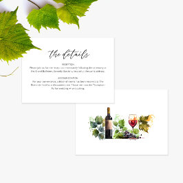 Chique Waterverf Script Bruiloft Details Kaart