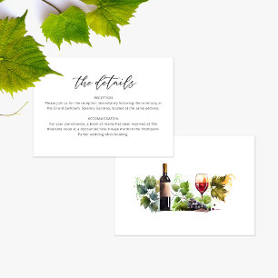 Chique Waterverf Script Bruiloft Details Kaart