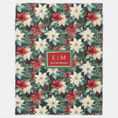 Chique waterverf vrolijk kerstmis gedempt kleur bl fleece deken (Voorkant)