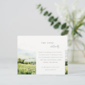 Chique Waterverf Wijngaard Landschap Trouwdetail Informatiekaartje (Staand voorkant)