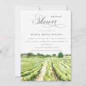 Chique Waterverf Wijngaard Vrijgezellenfeest Kaart (Voorkant)