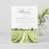 Chique Waterverf Wijngaard Vrijgezellenfeest Kaart (Staand voorkant)