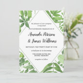 Chique Waterverf wilde weide groene diamant bruilo Kaart (Staand voorkant)