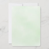 Chique Waterverf Wildflower Garden Baby shower Kaart (Achterkant)