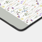 Chique Waterverf Wildflower Gepersonaliseerde naam Bureaumat (Hoek)
