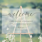 Chique Welkom bij Unplugged Wedding Ceremony Frost Acryl Bord