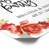 Chique welkomstbord voor verlovingsfeest | Rozen Poster (Hoek)
