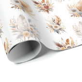 Chique Western Boho bloemenboeketpatroon Cadeaupapier (Rol Hoek)