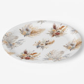 Chique Western Boho bloemenboeketpatroon Papieren Bordje (Gekanteld)