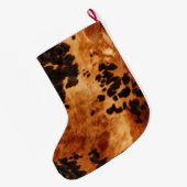 Chique Western bruin Koeienhuid Grote Kerstsok (Achterkant (Hangend))
