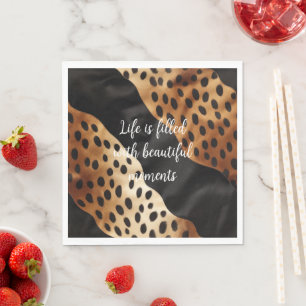 Chique Western Bruin Zwart Koeienhuid Servet