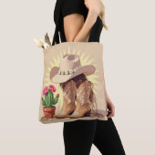 Chique Western Cowgirl – Leuk & Speels Gen Z Tote Bag (Dichtbij)