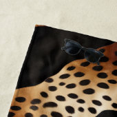 Chique Western Zwart Bruin Koeienhuid Strandlaken (In situ)