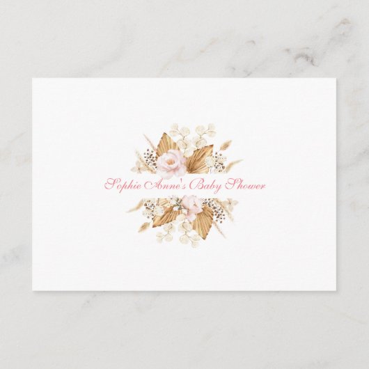 Chique westernlaarzen Cowgirl-boek voor babyshower Informatiekaartje (Achterkant)