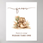 Chique Westerse Baby Cadeautjes Bord Poster (Voorkant)