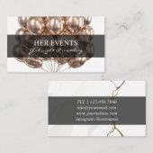 Chique White Design Kaarten voor Event Manager Visitekaartje (Voorkant / Achterkant)