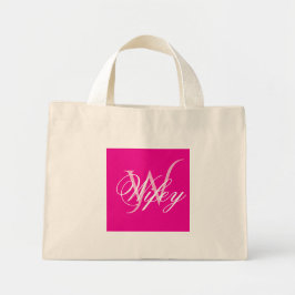 Chique Wifey Gepersonaliseerde Monogram Mini Tote Bag