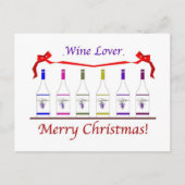 CHIQUE WIJNLIEFHEBBERS KERSTMIS FEESTDAGENKAART (Voorkant)