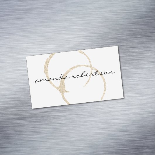 Chique wijnvlek magnetisch visitekaartje (Voorbeeld)