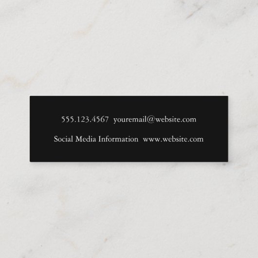 Chique wijnvlek mini visitekaartje (Achterkant)