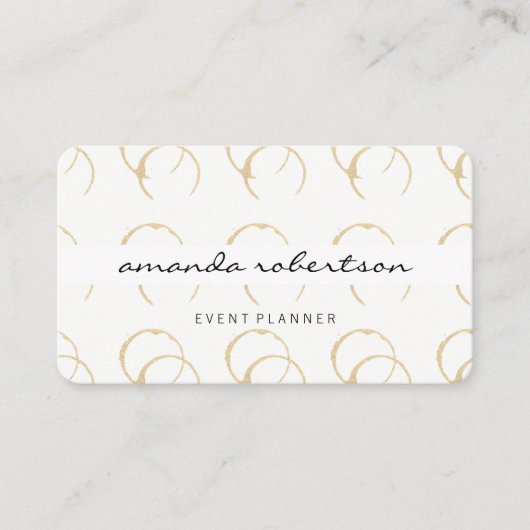 Chique wijnvlek patroon visitekaartje (Voorkant)