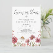 Chique Wildbloemen Liefde is in Bloom Vrijgezellen Kaart (Staand voorkant)