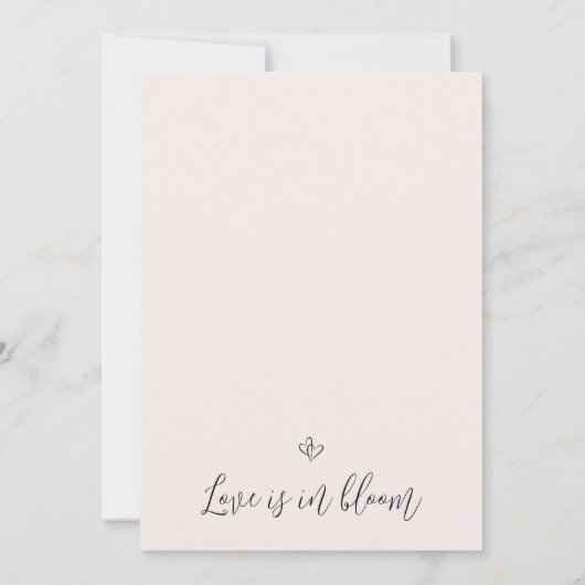 Chique Wildbloemen Liefde is in Bloom Vrijgezellen Kaart (Achterkant)