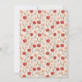 Chique Wilde Bloem Tulp Bloem Herfst Bruiloft Save The Date (Achterkant)