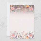 Chique Wilde Bloemen Glitter Slingerlichten 80ste  Kaart (Achterkant)