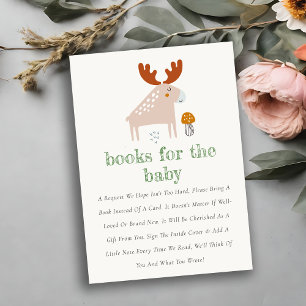 Chique wilde bosdieren boeken voor Baby shower Informatiekaartje